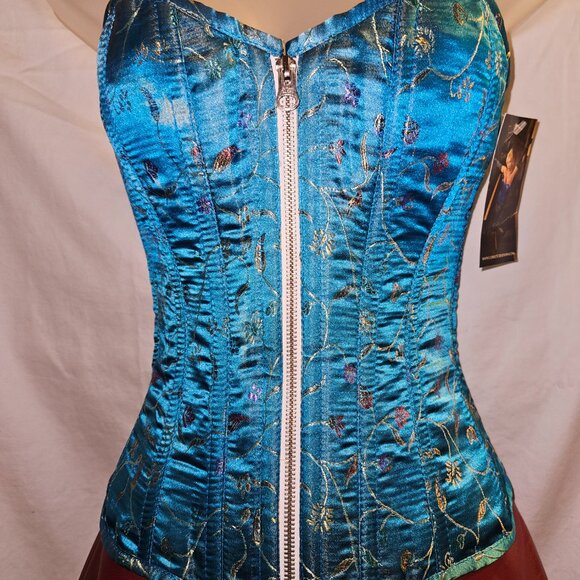 NWT S A-Line RETRO ROCKABILLY MICRO Mini Skirt RED SILK - Picture 13 of 14